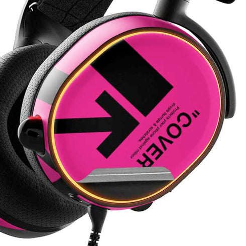 Black and Pink Arrows SteelSeries Arctis 3 Skin